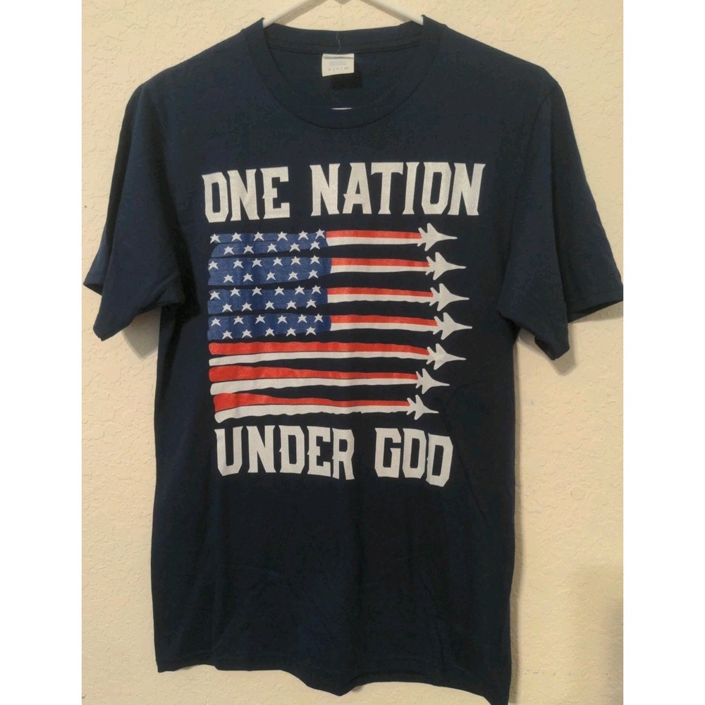 One Nation Under God Patriotic American Flag Women's Tshirt. Size S NWOT